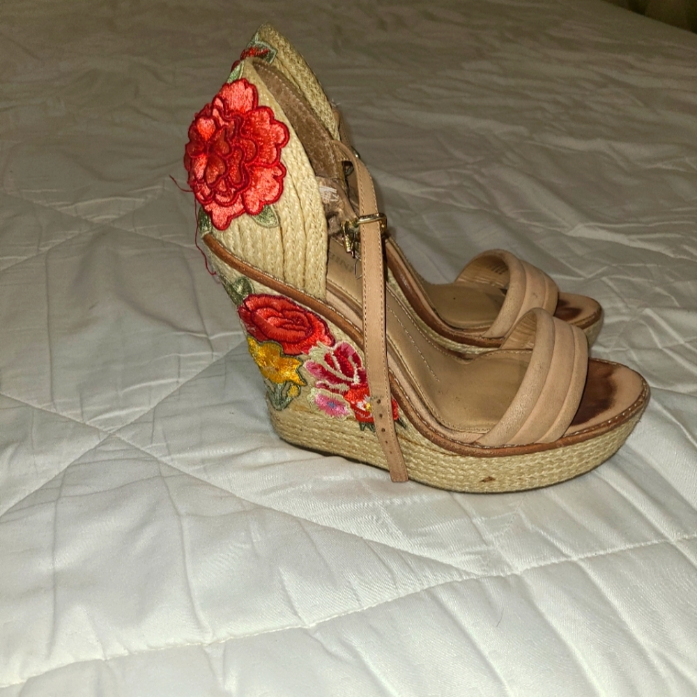 Gianni Bini Floral Espardrilles Wedges